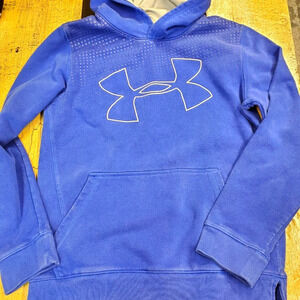 🤴👕 Under Armour Youth Large Blue hooded sweatshirt